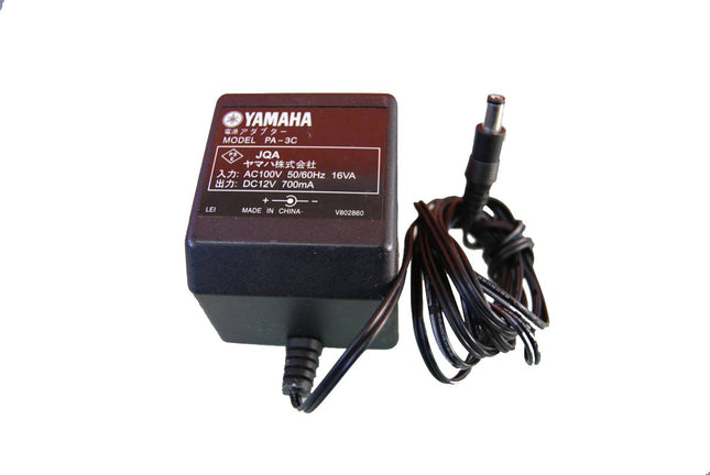 YAMAHA Original 12V DC 700mA 12.5W Adaptador de Pared Negro, PA-3C, Enchufe de CA, Conector Cilíndrico de CC, Compatible con Tabletas, Teléfonos Inteligentes, Otros Dispositivos Electrónicos Portátiles