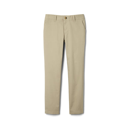 Pantalón elástico de sarga de corte recto para mujer, júnior y adolescente French Toast, caqui, 6