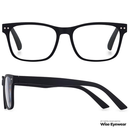 2 Pack Bulk Multi Focus 3 Power Progressive Reading Glasses - No Line (2 Pack Black, 1.00, x)