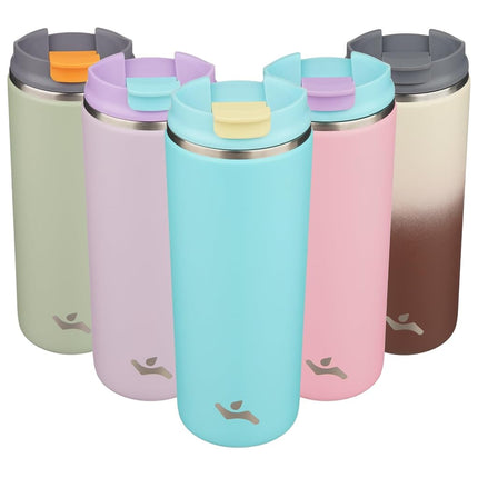 Konokyo 16oz Travel Coffee Mug with Lid, Insulated Stainless Tumbler
