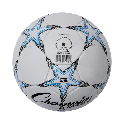 Champion Sports VIPER5 Viper Soccer Ball, Size 5, White (CSIVIPER5)