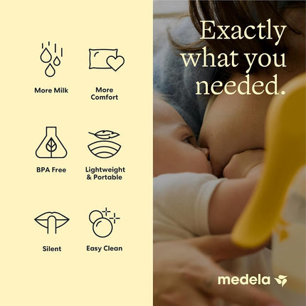 New Medela Harmony Manual Breast Pump, Single Hand Breastpump with Flex Breast Shields for More Comfort and Expressing More Milk