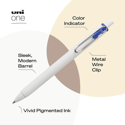 Uni-ball Uniball One Gel Pen, 12 Blue Pens, Medium Point 0.7 mm Gel Pens, Fine Point, Smooth Writing Pens, Home Office Supplies by, Colored Pens, Ink Pens, Ballpoint Pens, Bulk Pens for Journaling