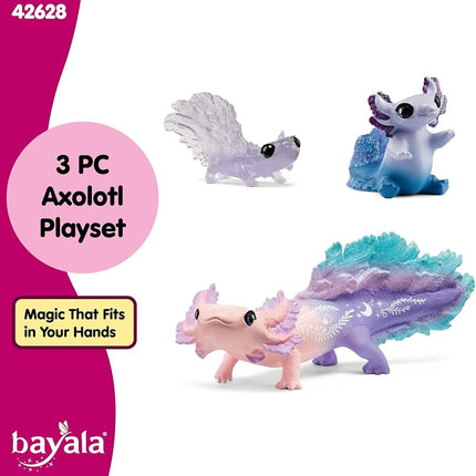 Schleich Bayala - 3Pc Axolotl Discovery Set Playset - Kids Ages 5+ | 42628
