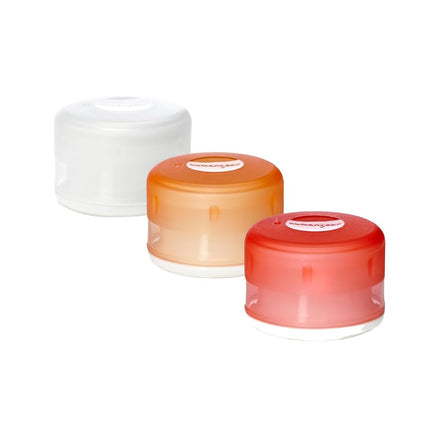 humangear GoTubb, Transparente/Naranja/Rojo, Pequeño (Paquete de 3), Gotubb, Paquete de 3, Pequeño (0,4 oz), Transparente/Naranja/Rojo