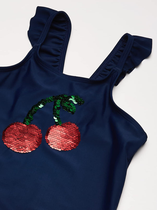 OshKosh B'Gosh Girls' Two-Piece Swimwear, Cherries, 7, Cherries, 7