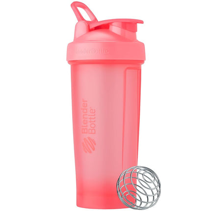 Vaso mezclador BlenderBottle Classic V2, perfecto para batidos de proteínas y preentrenamiento, 828 ml, rosa claro