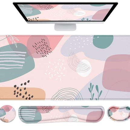 Large Mouse Pad with Wrist Rest, 4-in-1 Wrist Rest