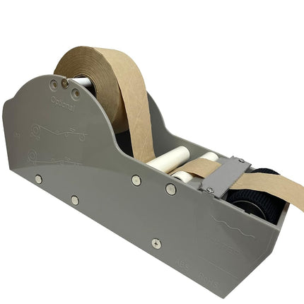 WELSTIK Water Activated Gummed Kraft Paper Tape Packaging Dispenser 3 Inch for Shipping, Carton and Box Sealing, Gray