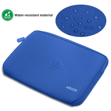 Arvok 13 13.3 14 Inch Water-resistant Neoprene Laptop Sleeve Case Bag/Notebook Computer Case/ Briefcase Carrying Bag/ Skin Cover For Acer/ Asus/ Dell/ Fujitsu/ Lenovo/ HP/ Samsung/ Sony/ Toshiba(13.3 inch, Dark blue)