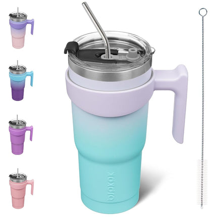 BJPKPK 20 oz Tumbler with Handle and Straw Stainle
