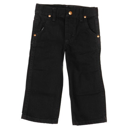 Wrangler Boy's Western Bigger Boys Cowboy Cut Jeans, Overdyed Black, 11 Slim
