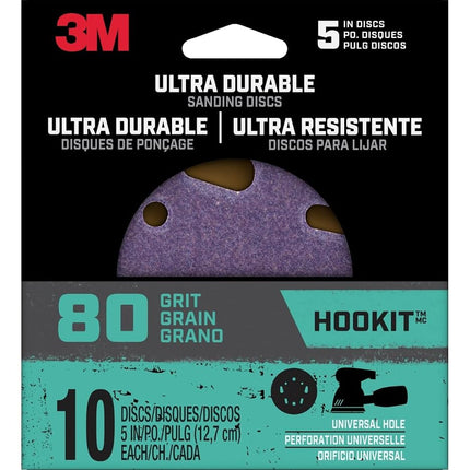 3M Ultra Durable 5 inch Power Sanding Discs, Unive