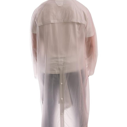 TINGLEY Rubber C61210 48-Inch Tuff-Enuff Rain Coat with Detachable Hood, Medium, Clear