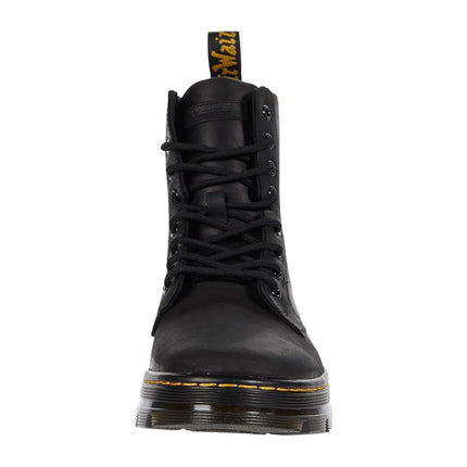 Dr. Martens Unisex-Adult Combs Leather, Black Wyoming, 6 Women/5 Men