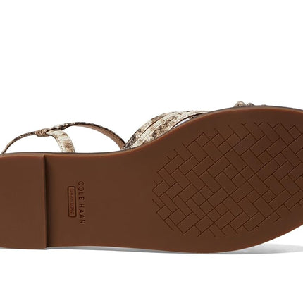 Cole Haan Women's Jitney Knot Sandal Flat, Sndlr Snke Prt Ltr, 5 UK