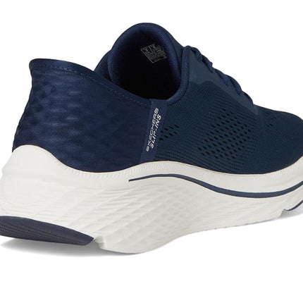 Skechers Women's Max Cushioning Elite 2.0 Vanish Hands Free Slip-ins Sneaker, Navy/Lavender, 5.5 UK Wide