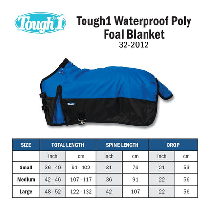 Tough 1 Polar 600D Waterproof Poly Foal Blanket, Hunter Green, Medium