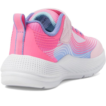 Skechers Girls' Microspec Advance Trainer, Pink, 4 UK Toddler
