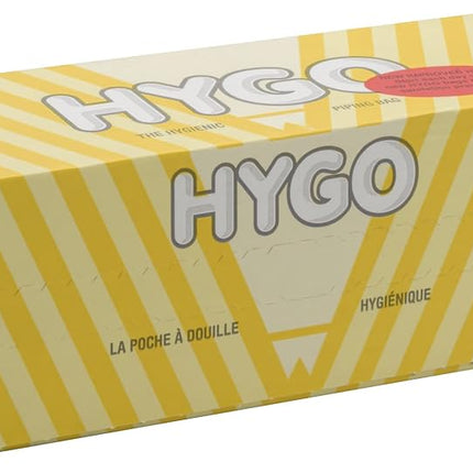 Hygo 25" Disposable Pastry Bag, Grip-Tight Outer Piping Bag, Hot and Cold, 25 inch, Transparent, 80 Pack, Clear,5464