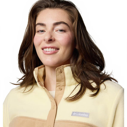 Columbia Women's Benton Springs Half Snap Pull Over Ii, Canoe/Lemon Wash, 1x
