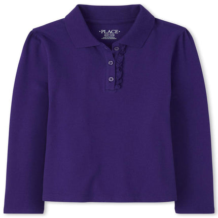 The Children's Place Girls' Uniform Long Sleeve Ru