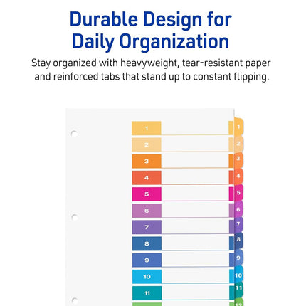 Avery Ready Index Table of Contents Dividers, 12-Tab, 3 Sets (11073)