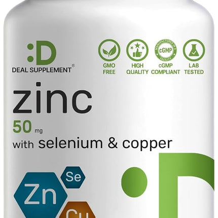 Deal Supplement Zinc 50mg with Selenium + Copper, 