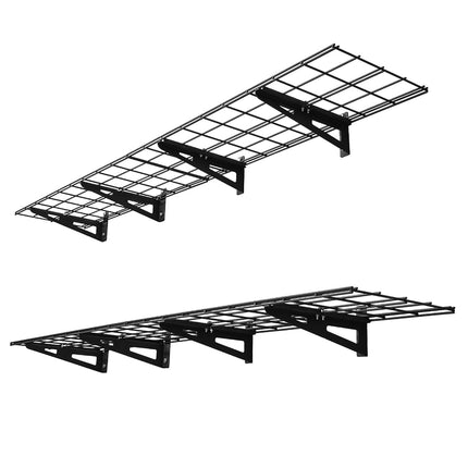 VEVOR 2-Tier Heavy Duty Wall Garage Shelving, 4 Pa