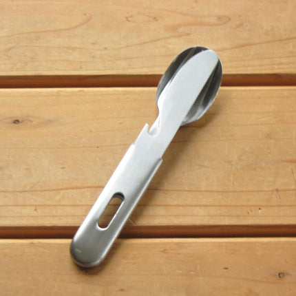 Nagao Tsubamesanjo Camping Outdoor Cutlery Set, 3 Pieces, Knife, Spoon, Fork, Matte, Made in Japan