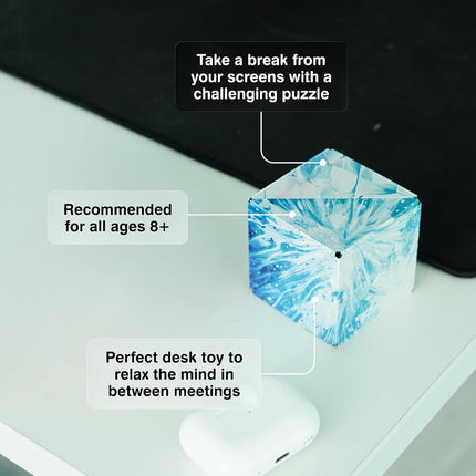 SHASHIBO Shape Shifting Box - Award-Winning, Patented Fidget Cube w/ 36 Rare Earth Magnets - Transforms Into Over 100 Shapes, Download Fun in Motion Toys Mobile App (Holographic - Cosmos)