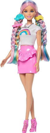 Barbie Rainbow Sparkle Hair Doll and Accessories