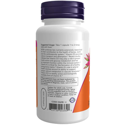 Vitamin D-3 & K-2-120 ct (Pack of 2)