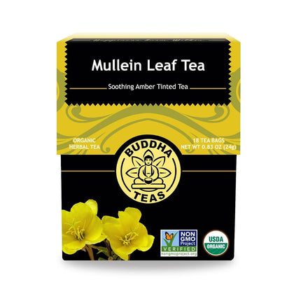 Organic Mullein Leaf Tea - Kosher, Caffeine-Free, 