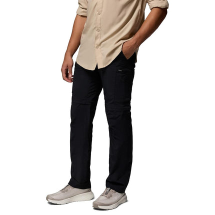 Columbia Men's Silver Ridge Convertible Pant, Breathable, UPF 50 Sun Protection, Black, 34x34
