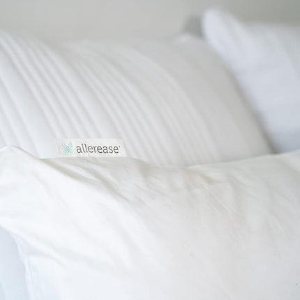 AllerEase Cotton Allergy Protection Pillow Protector, Set of 2