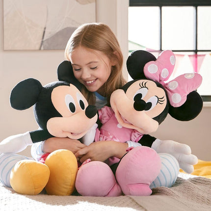 Disney Store Official Minnie Mouse Plush, Pink Dress, Large 21 ¼ Inches, Disney Stuffed Animals, Soft and Cuddly Toy, Plushies for Kids and Fans, Suitable for All