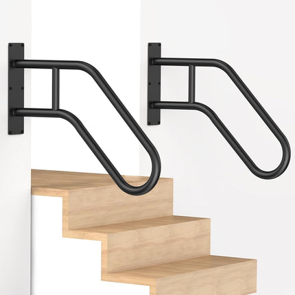 Handrails for Outdoor Steps ，22.8" Stair Railing I
