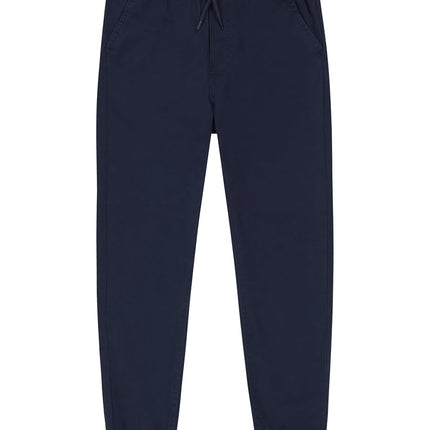 Nautica Boys' School Uniform Jogger Pants, Elastic Waistband with Drawstring Closure, Stretch Twill Fabric, Evan Navy, 18-20 Husky