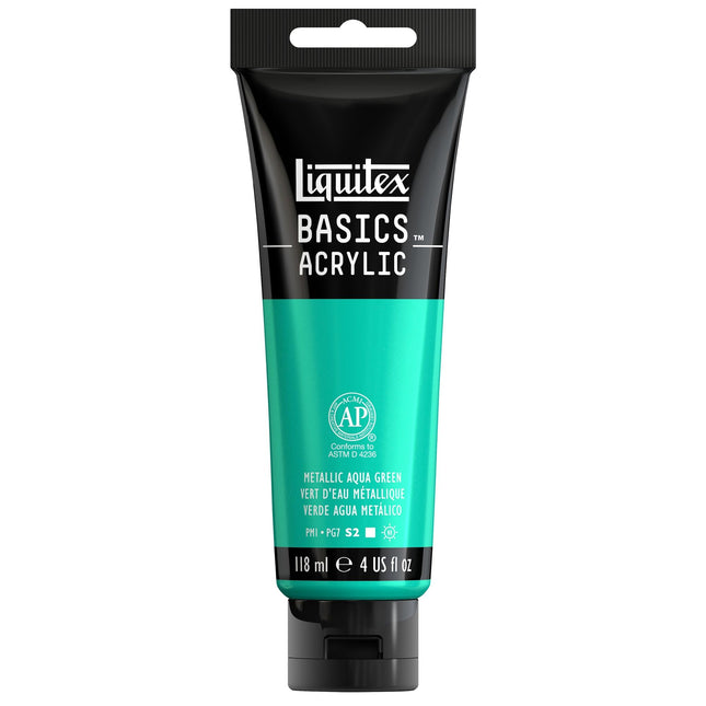 Liquitex 1046339 Basics Acrylic Paint, 118 ml, Met