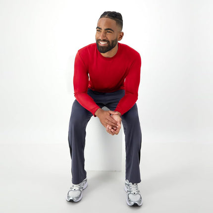 Hanes mensO482LLong Sleeve Cool Dri T-Shirt UPF 50+ (Pack of 2) Long Sleeve Shirt - Red - XL