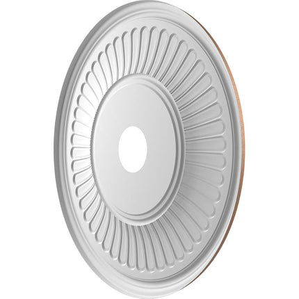 Ekena Millwork CMP22BECAC Berkshire Thermoformed PVC Ceiling Medallion (Fits Canopies up to 10 1/8"), 22"OD, Aged Copper