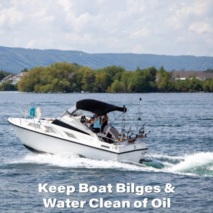 Oil Eater Oil Only Absorbent Pads - for Bilges, Boats, Vehicles and Tools - 6 Pack, White, 15" x 18" (AOA-BPH006-WHITE)