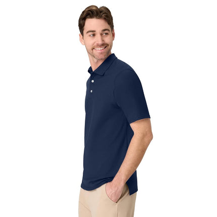 Hanes Men's FreshIQ Polo Shirt, Men’s X-Temp Polo Shirt, Moisture-Wicking Performance Polo Shirt, Navy, XXL
