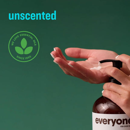 everyone for every body Nourishing Hand and Body Lotion, 32 Ounce (Pack of 2), Unscented, Plant-Based Lotion with Pure Essential Oils, Coconut Oil, Aloe Vera and Vitamin E