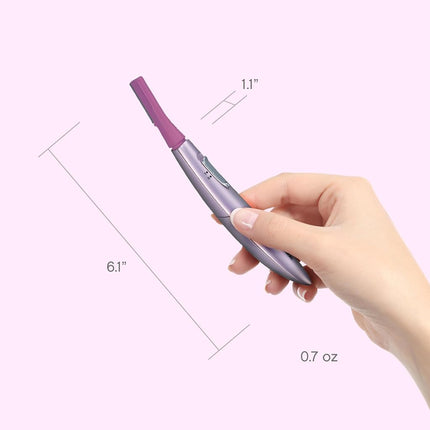 Tondeuse faciale PANASONIC pour femme ES2113PC, avec tête pivotante et accessoires tondeuse à sourcils, utilisation à sec, fonctionne sur piles