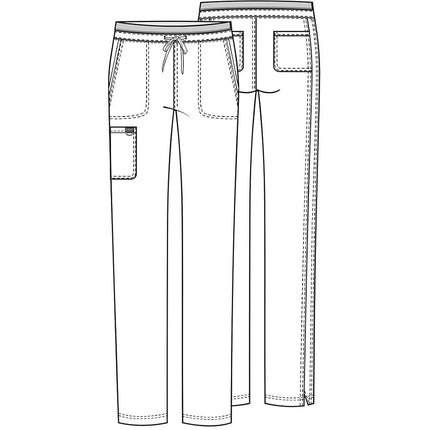 Cherokee Scrubs for Women Workwear Revolution, Drawstring Cargo Pants Soft Stretch WW105, S, Royal