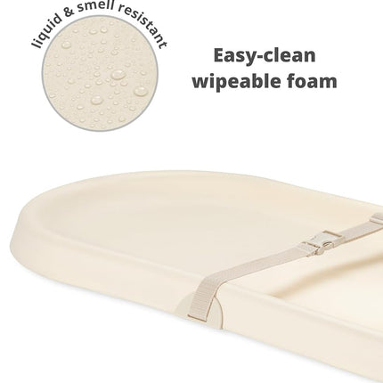 Skip Hop Baby Changing Pad Nursery Style Light-Up Wipeable and Contoured with Cushioned Foam Fits Standard Changing Tables Oat