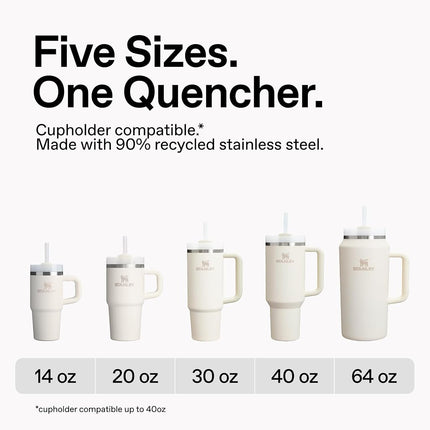 STANLEY Quencher H2.0 FlowState Vacuum-Insulated Stainless Steel Tumbler with Lid and Straw for Water, Iced Tea or Coffee, Smoothies and More, Vivid Violet, 1.2 L