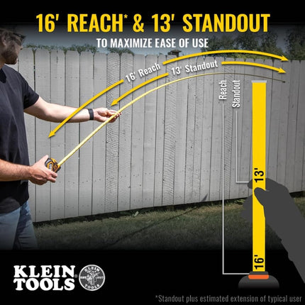 Klein Tools 9125AL Tape Measure, Heavy-Duty Measuring Tape, 25-Foot Single-Hook Nylon Reinforced Blade, Auto-Lock